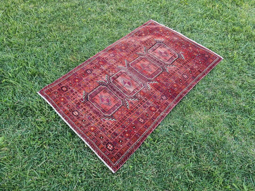 4x6 Antique Persian Rug 3'5x5'7 Vintage Etsy