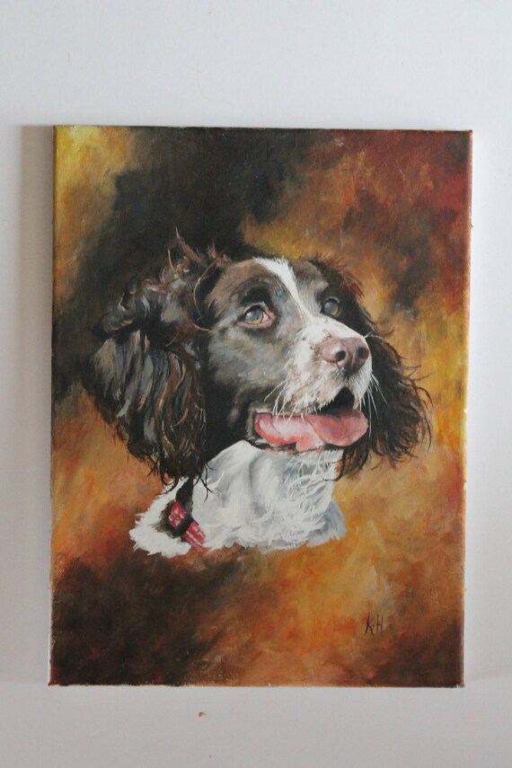 etsy dog portrait painting