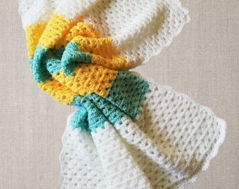 Crochet baby boy blanket. Crochet baby afghan. Handmade baby boy blanket. Baby shower gift. Handmade baby boy gift. Newborn soft blanket.