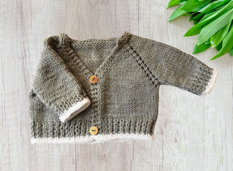 Knit Baby Boy Sweater 0 to 3 Month. Baby Boy Cardigan. Newborn Sweater. Knit Baby Cardigan 03