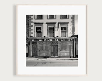 John Mulligan Pub | Fine Art Black and White Photography | Irish Wall Decor | Dublin Ireland Art | Dublin Ireland Pub | Irish Photography