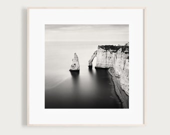 Étretat Art Print | Fine Art Black and White Photography | French Wall Decor | France Art | Travel Photography | Costal France Photography