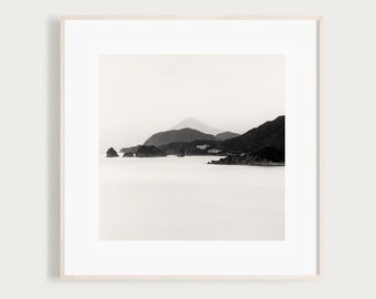 Fine Art Black and White Photography | Mount Fuji | Japanese Art Print | Landscape Seascape | Photography Print | Asia Landscape