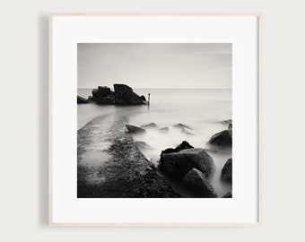 Sandycove Print | Fine Art Black and White Photography | Irish Landscape Print | Dublin Ireland Art | Travel Photography | Irish Wall Decor