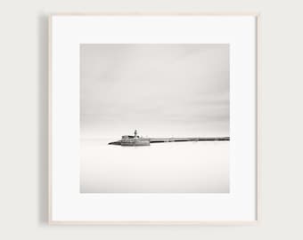 Dun Laoghaire Print | Fine Art Black and White Photography | Irish Landscape Print | Dublin Ireland Art | Travel Photo | Irish Wall Decor