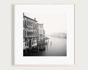 Grand Canal Venice | Fine Art Black and White Photography | Venice Wall Decor | Venice Art | Travel Photography | Costal Italy Photography