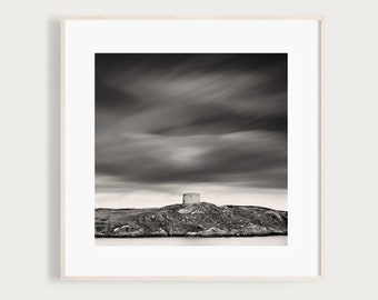 Irish Landscape Print | Dalkey Island | Fine Art Black and White Photography | Dublin Ireland Art | Travel Photography | Irish Wall Decor