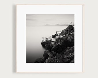 Irish Landscape Print | Vico Baths Print | Fine Art Black and White Photography | Dublin Ireland Art | Travel Photography | Irish Wall Decor