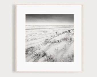 Brittas Beach Print | Fine Art Black and White Photography | Irish Landscape Print | Dublin Ireland Art | Travel Photo | Irish Wall Decor