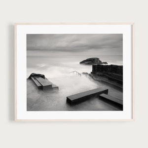 Forty Foot Sandycove Fine Art Black and White Photography Irish Wall Decor Dublin Ireland Art Travel Photography Irish Photography image 1