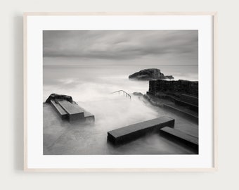 Forty Foot Sandycove | Fine Art Black and White Photography | Irish Wall Decor | Dublin Ireland Art | Travel Photography | Irish Photography