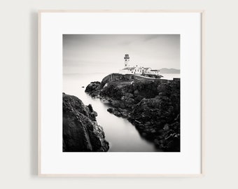 Fine Art Black and White Photography | Fanad Lighthouse Donegal | Irish Landscape | Dublin Ireland Art | Travel Photo | Irish Wall Decor