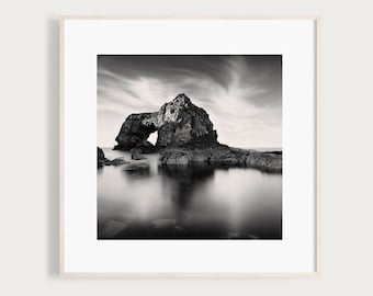 Donegal Sea Arch | Fine Art Black and White Photography | Irish Landscape Print | Dublin Ireland Art | Travel Photography | Irish Wall Decor