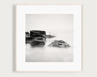 12 m² d&#39;anse de sable | Photographie noir et blanc d&#39;art | Décoration murale irlandaise | Dublin Irlande Art | Photographie de voyage | Photographie irlandaise
