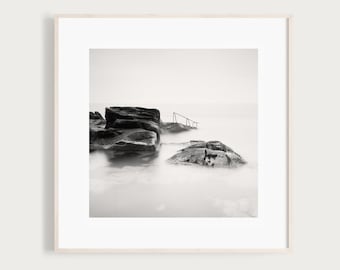 Forty Foot Sandycove | Fine Art Black and White Photography | Irish Wall Decor | Dublin Ireland Art | Travel Photography | Irish Photography