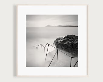 Vico Baths Print | Fine Art Black and White Photography | Irish Landscape Print | Dublin Ireland Art | Travel Photography | Irish Wall Decor