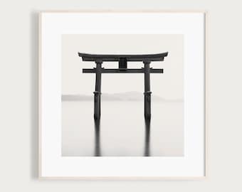 Japan Black and White Photography | Torii Gate | Japanese Art Print | Landscape Seascape | Photography Print | Japan Art | Travel Photo