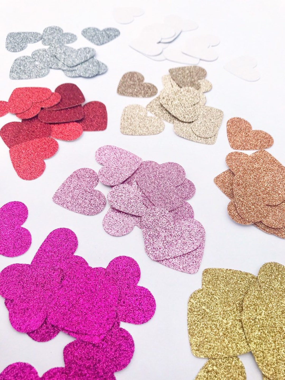 Heart Confetti 8 Choices, Heart Glitter Confetti, Large Confetti