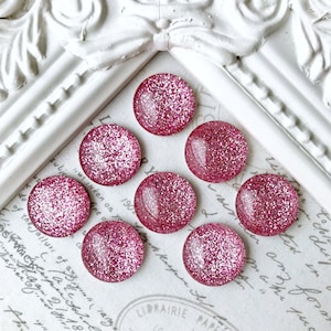 Pink Glitter Magnet or Pushpins, Very Strong Magnets, Pink Glitter Pushpins, Pink Magnets, Glitter Magnets, Decorative Magnets, Wedding Favo