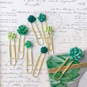 Succulent Planner Clips, Cactus Planner Clips, Succulent Paper Clips, Succulent Wedding Favors, Miniature Succulents, Arizona Planner Clips