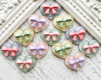 Bow Magnets or Pushpins, Bow Heart Magnets or Pushpins, Pastel Magnets or Pushpins, Wedding Magnets or Pushpins, Bridal, Valentine’s Magnets