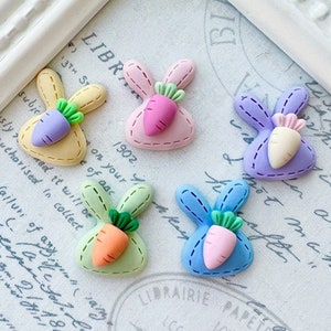 Bunny Magnets or Pushpins, Rabbit Magnets, Pushpins, Carrot Magnets or Pushpins, Easter Magnets, Magnets/Pushpins, Decorative Magnets