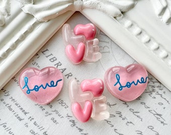 Heart Magnets or Pushpins, Pink Heart Magnets or Pushpins, Pink Magnets or Pushpins, Wedding Magnets or Pushpins, Valentine’s Magnets