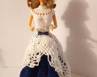 Multi layered crochet barbie dress