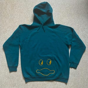 King Gizzard and the Lizard Wizard Hoodie Painted Vintage Fishie Cyboogie Face Sweatshirt Shirt Size Large Hoody