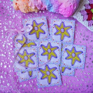 Shimmering Star Sticker | Waterproof Sparkle or Glossy Vinyl, Square Design | Perfect for Water Bottles, Scrapbooking & Gifts