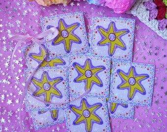 Sad Star Sticker: Sparkly Waterproof Vinyl, Hand-Cut