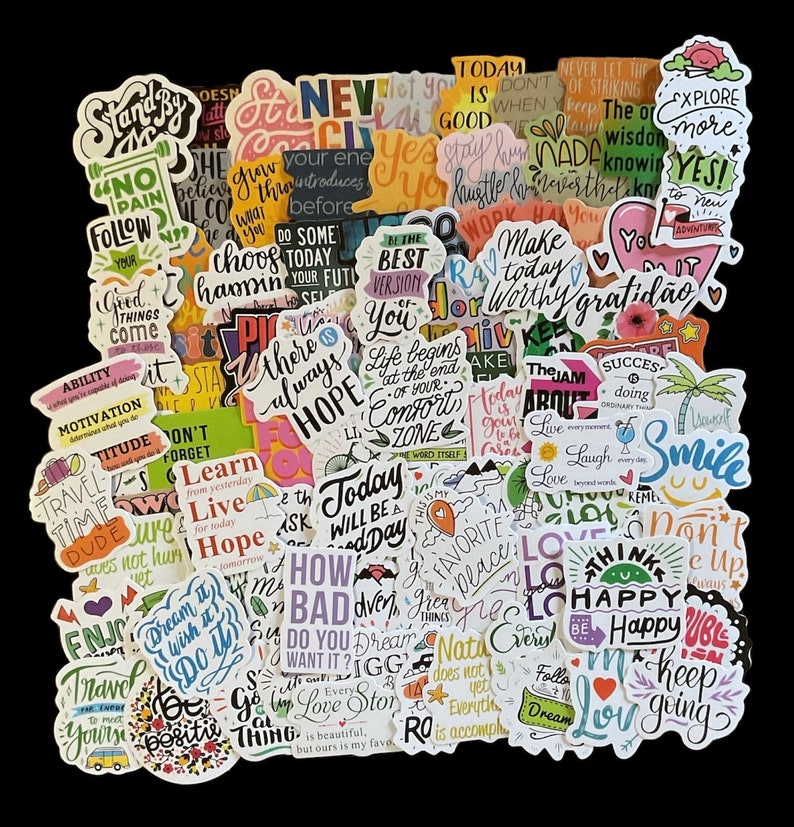 Motivational Quote Stickers: Waterproof Vinyl Decals for Laptop ...