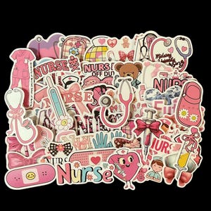 50 PCS Nurse Sticker Pack, Nurse Stickers, Gift For Nurse, Waterbottle Stickers, Laptop Stickers, Future Nurse Gift, Nurse Life, RN Gift
