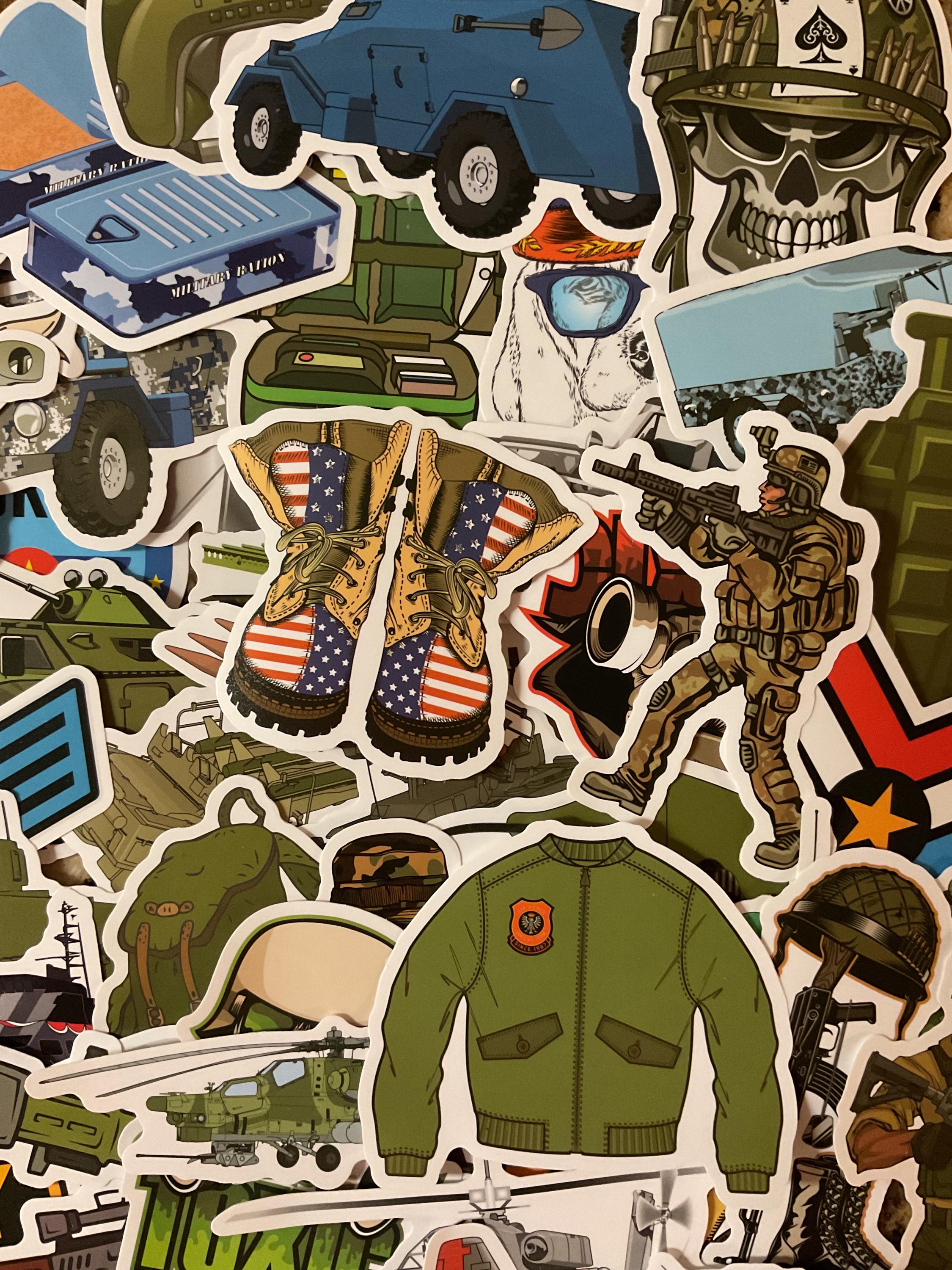 Army Rucking Sticker 50 PCS Military Stickers: Airplane, Tank, Laptop, Patriotic Decals - Etsy
