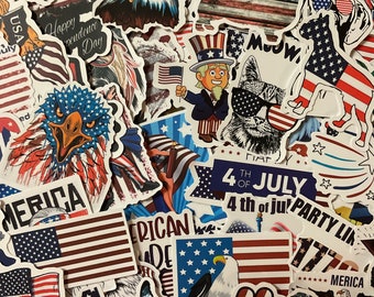 Independence Day Sticker Pack: 100 PCS 4th of July Patriotic Stickers