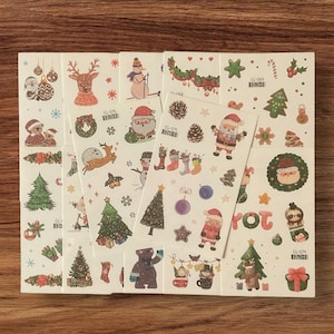 100 PCS Temporary Glitter Christmas Tattoos, Tattoos For Kids, Stocking Stuffers, Christmas Party Favor, Christmas For Kids, Christmas Decor