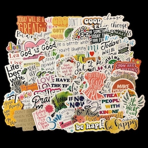 Positive Quote Sticker Pack/Encouraging Motivational Stickers/Laptop Stickers, Affirmation Gift/Scrapbook Sticker/Encouraging Stickers