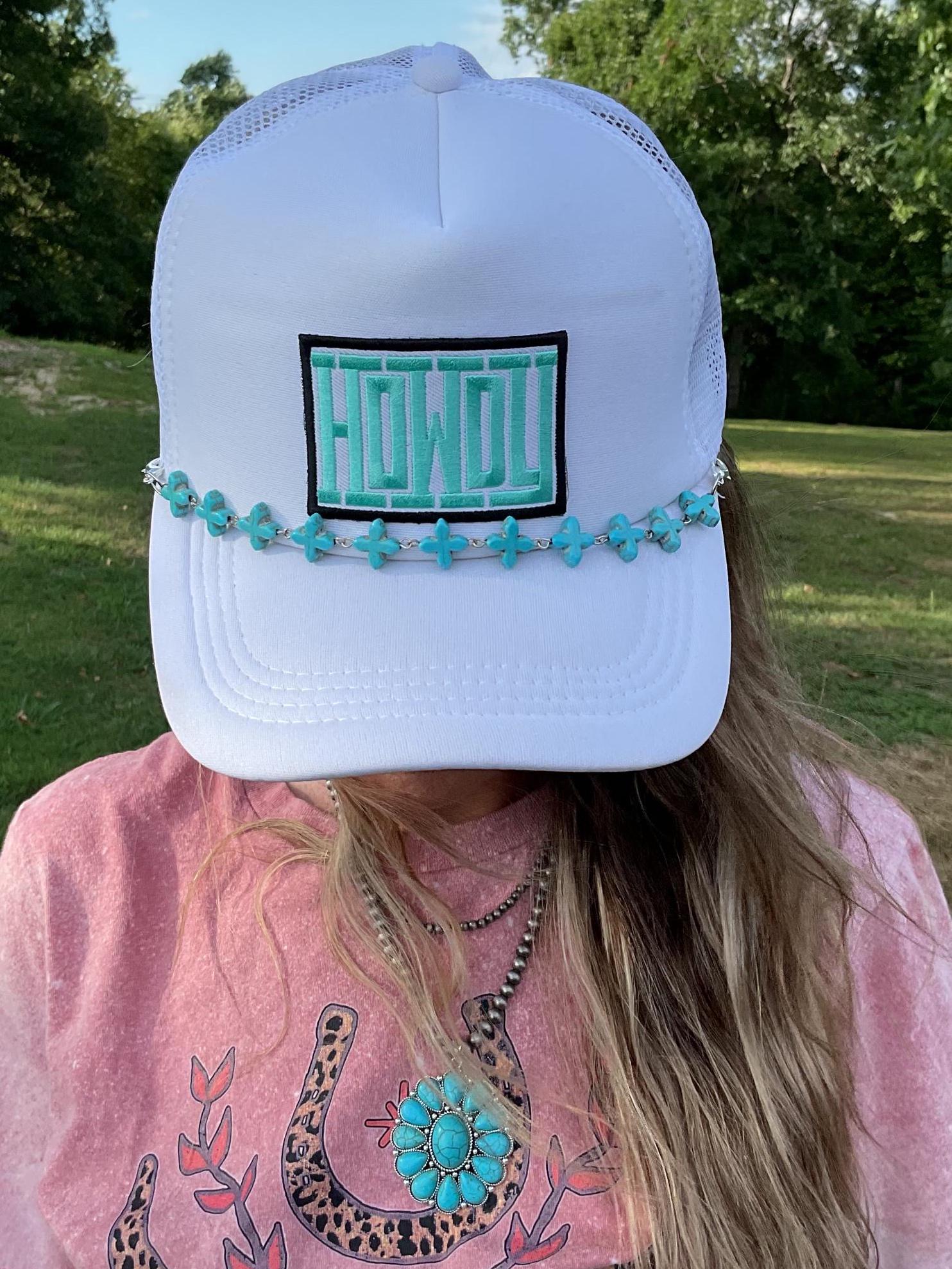 Howdy Western Southwest Glitter Trucker Hat Turquoise Star Howdy Trucker Hat - Etsy main image 2