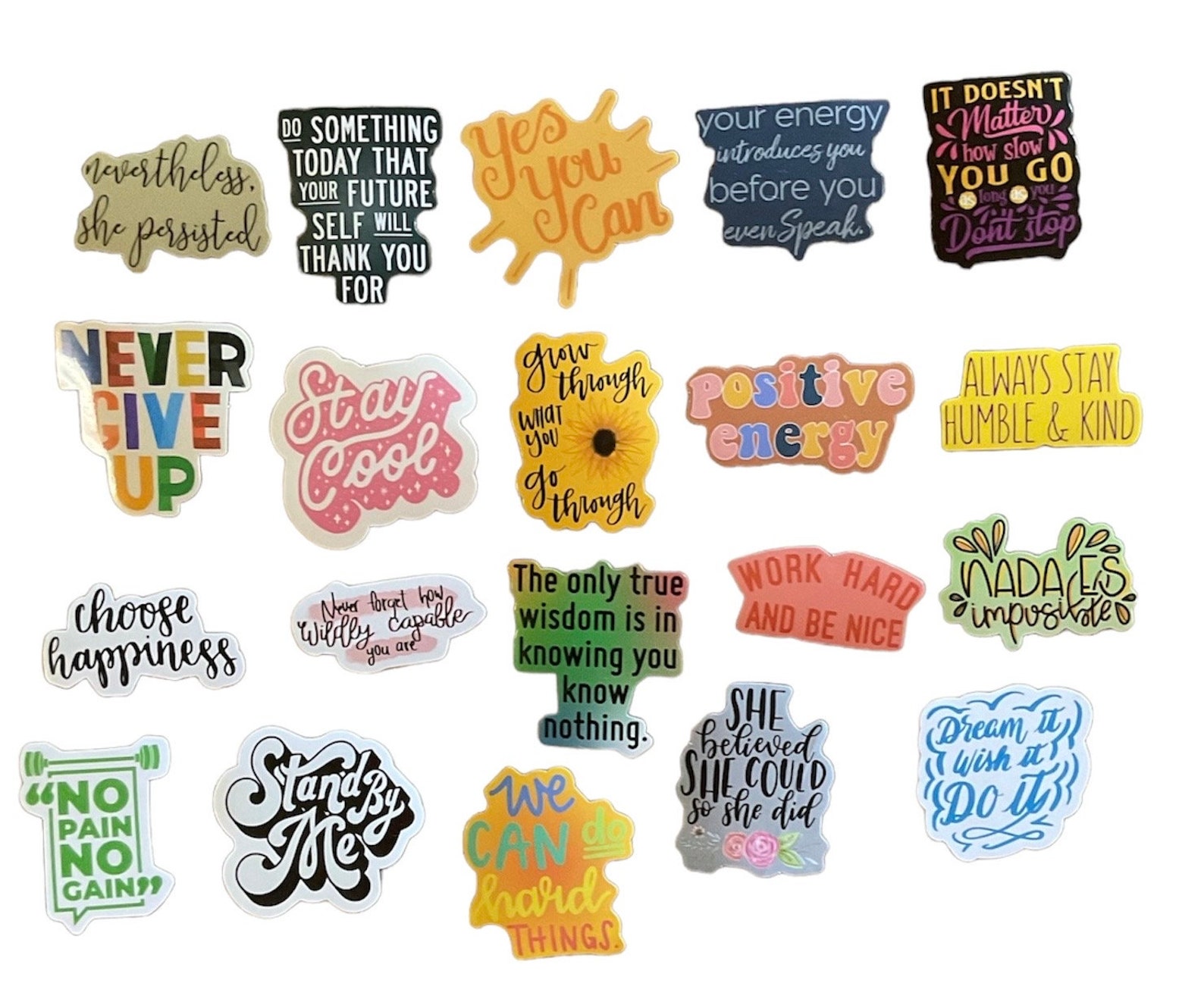 Motivational Quote Stickers: Waterproof Vinyl Decals for Laptop ...