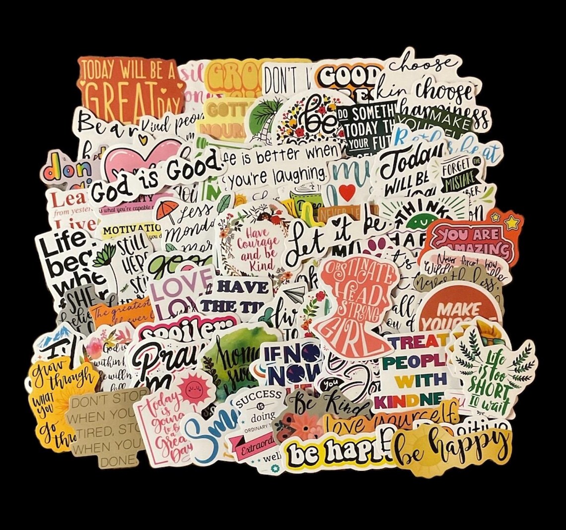 Motivational Quote Stickers: Waterproof Vinyl Decals for Laptop ...