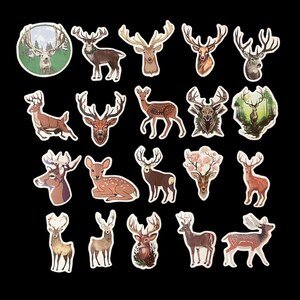 50 PCS Deer Sticker Pack, Outdoors Stickers, Waterbottle Stickers ...