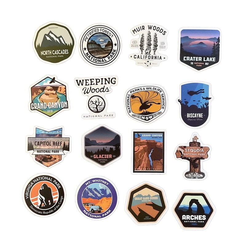 50 PCS National Park Stickers: Waterproof Vinyl Travel Decals - Etsy