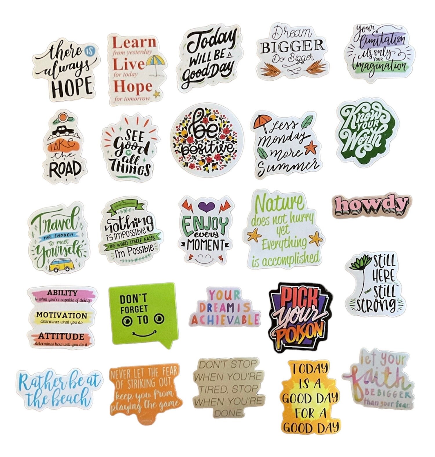 Motivational Quote Stickers: Waterproof Vinyl Decals for Laptop ...