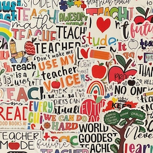 Teacher Sticker Pack, Scrapbook Stickers, Gift For Teachers, Waterbottle Stickers, Laptop Stickers, Back To School Gift For Teachers