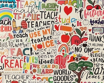 Teacher Sticker Pack, Teacher Gift, Laptop Stickers, Future Teacher Gift,   Classroom Gift, Funny Teacher Quotes, Teacher Accessories