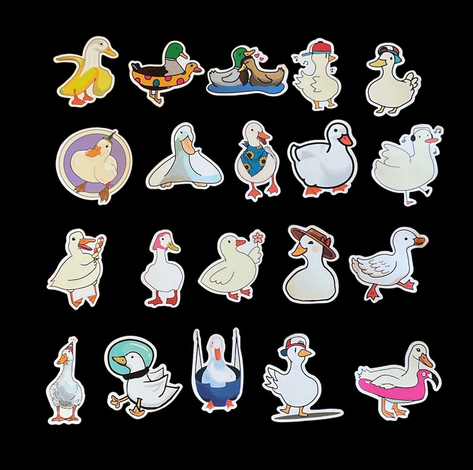 Duck Sticker Pack: Waterproof Vinyl Decals for Laptop, Scrapbook - Etsy