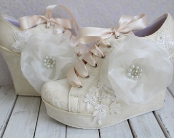 comfy ivory wedding shoes