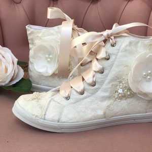 First Communion Shoes Bridal Trainers for Wedding Stilos | Etsy Australia