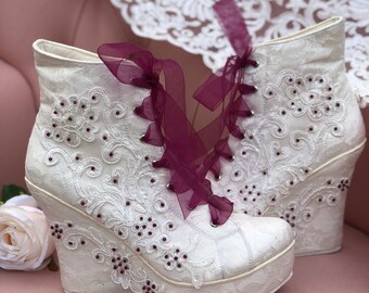 wedge wedding trainers