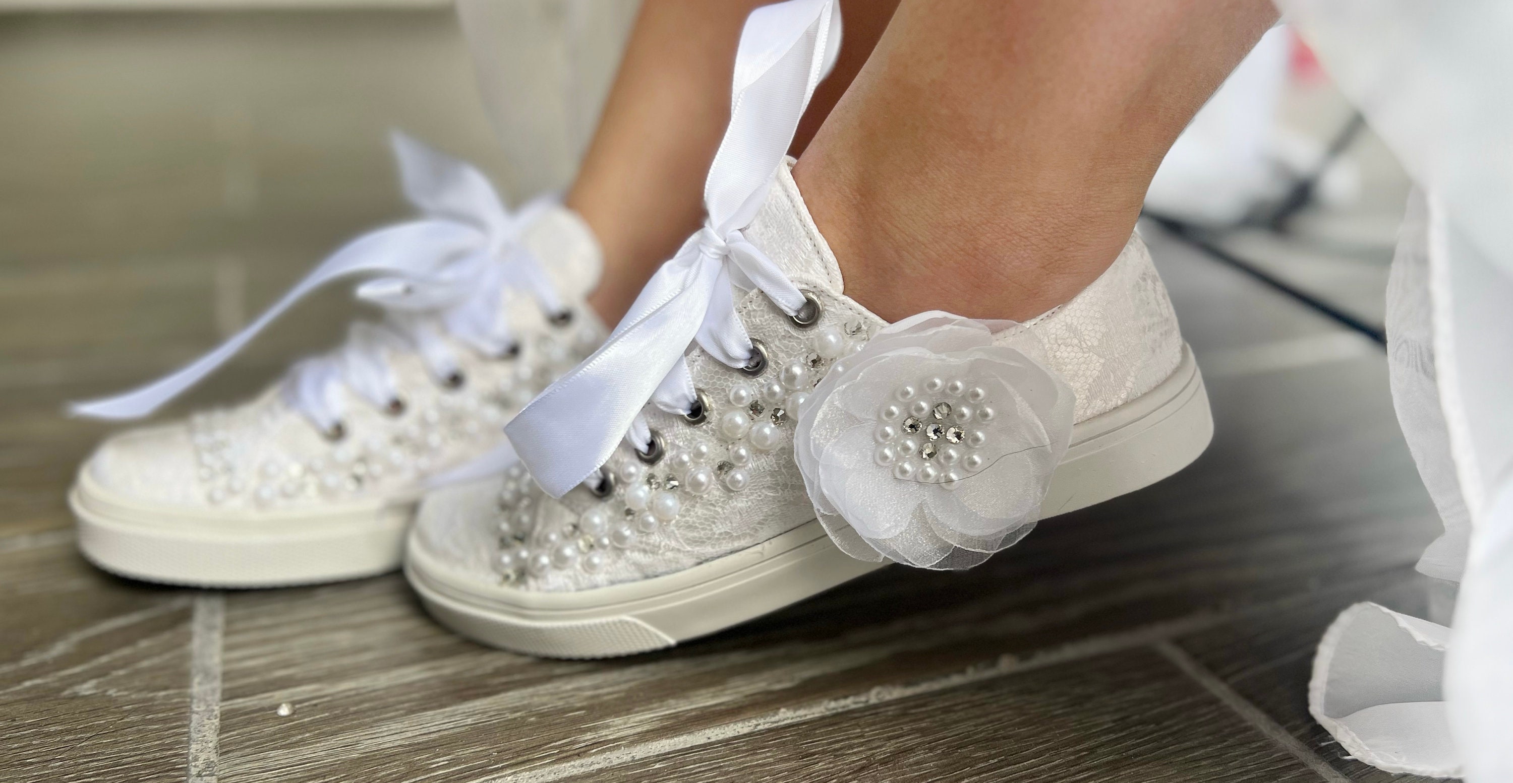 Zapatos de encaje de primera comunión para niñas zapatillas - México